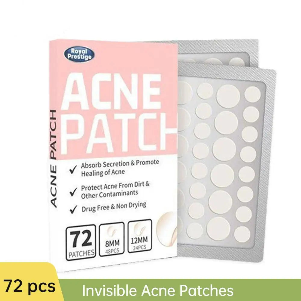 72Pcs Invisible Removal Pimple Anti-Acne Hydrocolloid Patches